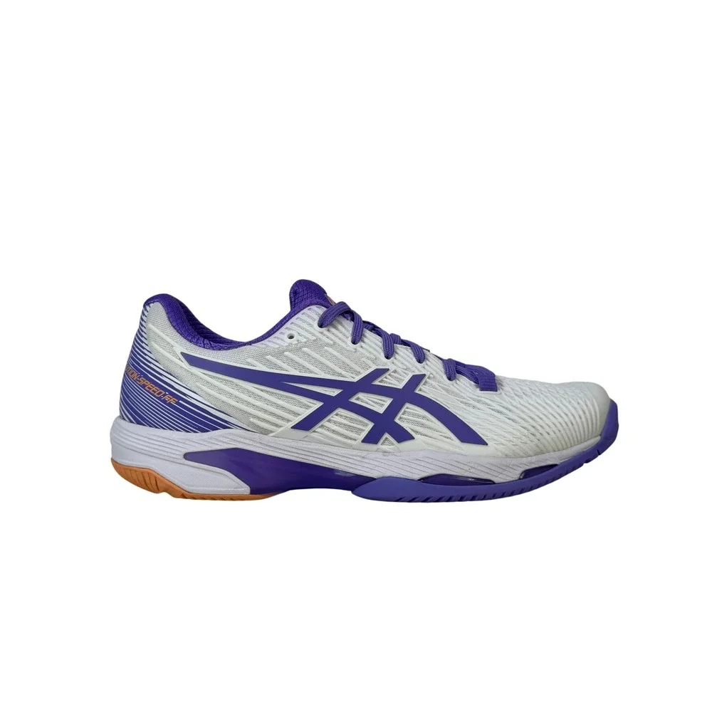 Asics Solution Speed FF 2 Tennis Shoes‎ Womens 9 White Amethyst 1042A136-104